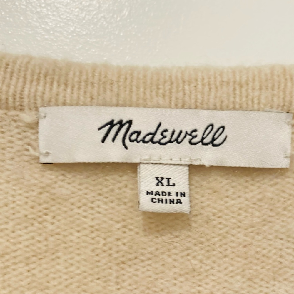 Madewell Stripped Print Cozy Short Walker Cardigan - Picture 7 of 9